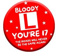 17th Birthday Gift 75mm Learner Driver Badge For Girls & Boys