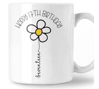 17th Birthday Gift for Girl, Happy Seventeen Birthday Coffee Mug, Present for 17 Year Old Daughter, Niece, Sister or Friend