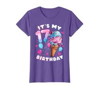 17th Birthday Girl 17 Years, Ice Cream, Number 17 T-Shirt