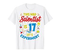 17th Birthday Mad Scientist 17 Year Old Student Science Value Graphic T-Shirt