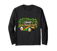17th March Happy St Patrick’s Day Women Men Shamrock Lucky Long Sleeve T-Shirt