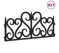 (white) vidaXL 17x Lawn Edgings PP Outdoor Garden Edge Border Fence Multi Colours