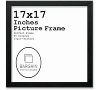 17x17 Inches Black Square Photo & Picture Frame Home Decor Poster Frame (17x17 Inches, Black)