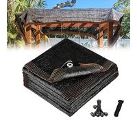 17x18 FT Shade Cloth for Gardening Black Sunblock Mesh Tarp with Grommets for Plants Greenhouse Patio Chicken Coop & Tomato Protection Outdoor Shade Net