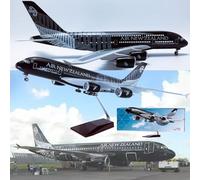 18.1” 1:160 Scale Model Airplane New Zealand A380 Model Jet Plane Collectibles Resin With Wheels Diecast For Collection Gift Ornament(LED A380)