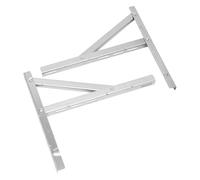 18.1*16.9in Air Conditioner Support Bracket with 440.92lbs Capacity,Heavy Duty 0.063in Thick Stainless Steel Holder,Wall Mounting AC Holder,Foldable Triangle Brackets for 1-1.5P HVAC Systems,2 Pieces