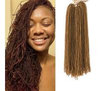 18" 1/4Packs Fuax Locs Crochet Hair Thin Soft Faux Locs Micro Dreads Sister Locks Crochet Braids Hair Extensions (27#, 4packs)