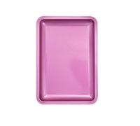 18 * 12.5 * 1.7cm Rectangular Storage Tray Rose Red Stainless Steel Decorative Storage Organizer Tray For Cosmetic,Perfume