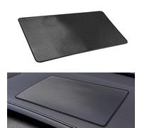 18×13cm PU Non-Slip Car Dashboard Mat, Heat Resistant, Leaves No Residue, Mesh Texture, Multifunctional Grip for Cell Phones, Sunglasses, and Keys (Black)
