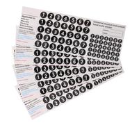 18/16 Tube Pan Flute Note Label Stickers 5pcs for Beginners | Black Pvc Paper Decals , Self Adhesive , Universal Fit for Panpipes , Note Identification