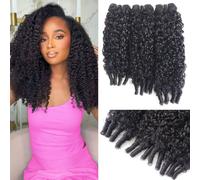 18" 20" 22" 22" 22" 100% Unprocessed Quick Weave 3c4a Water Wave Spiral End Natural Black Burmese Curly Human Hair Extensions