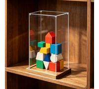 18 20 22 24 28 30 in Extra Tall Acrylic Display Case with Wood Base, Large Dust Cover Model/ Figure Box, Clear Showcase Assembled Organizer Cube(80x80x80cm(31"x31"x31"))