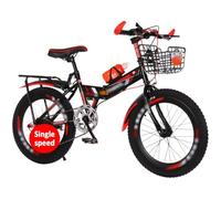 18" 20" 22" 24" Inch Folding Student Mountain Bike, High Carbon Steel Frame, Folding Mountain Bike Adjustable Height Bikes A,18 inch