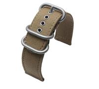 18 20 22mm 24mm Quick release canvas watch strap men watchband Compatible With Citizen SEIKO Tissot Timex Hamilton khaki Metal ring Bracelet(Army green steel,18mm)