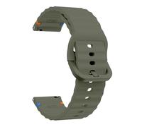18/20/22mm For Samsung Galaxy Watch 765FE stitched silicone strap for Garmin for wave wristband,Army Green,20mm