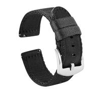 18/20/22mm Smooth Woven Nylon Quick Release Watchband fit for Seiko/Casio(Black 1,18mm)