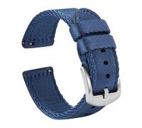 18/20/22mm Smooth Woven Nylon Quick Release Watchband fit for Seiko/Casio(Blue 1,20mm)