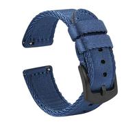 18/20/22mm Smooth Woven Nylon Quick Release Watchband fit for Seiko/Casio(Blue 2,20mm)