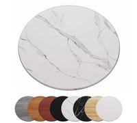 18" 20" 28" 30" 40" Large Rotating Serving Tray for Dining Table, Wooden Turntable Lazy Susan Serving Plate, Easy to Share Food(White marble,65cm/26in)