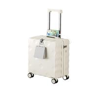 18",20" Expandable Carry On Luggage,Hard Case Suitcases,Lightweight Travel Luggage,Suitcases with ABS+PC Hardshell, Spinner Wheels,TSA Lock,Airline Approved, for Men and Women(White,18inch)