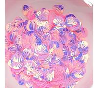 18 * 20mm Shell Shape PVC Bulk Sequined DIY Garment Sewing Supplies Footwear Party Decoration(Pink,10g)