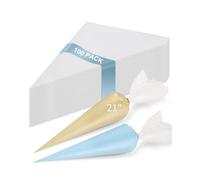18/21/24 Inch Extra Large Piping Bags Disposable, 100 Pieces Icing Bags, Tipless Piping Bags, Thickened Pastry Bags, Non-Slip & Anti-Burst, Frosting Piping Bags for Cakes Cookies Decoration