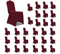 vidaXL 30x Chair Cover Folding Cream Folding Universal Banquet Party Slipcover