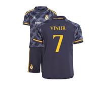 (18-24 Months) 2023-2024 Real Madrid Away Mini Kit (Vini Jr 7)