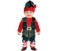 (18 - 24 months (89 - 93cm)) Baby velvet Christmas elf costume