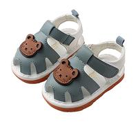 18-24 Months Baby Boys Girls Sandals-Toddler Boy Caged Closed Toe Sandal Infant Baby Sandals Closed Toe Shoes Soft-Soled Summer First Walking Shoes Clearance Blue-b