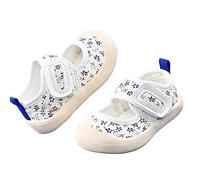 18-24 Months Baby Girls Trainers Summer Canvas Shoes for Infant Toddler Newborn Sandals Soft Sole Anti-Slip First Walking Shoes Mesh Breathable Lightweight Trainers 01-Blue