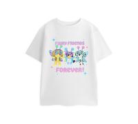 Bluey Bingo Girls White Graphic Tee | Fairy Friends Forever Short Sleeve Top with Character Print & Stars | Crew Neck Cartoon T-Shirt | Kids Television Merch - 18-24 Months