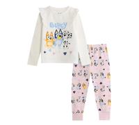(18-24 Months, Cream) Bluey Girls Character Long-Sleeved Long Pyjama Set