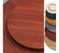18" 28" 40" Round Wooden Lazy Susan Serving TraySilent Bearing Rotating Plate for Dining TableEasy Food Sharing Teak Finish 90cm (36in) Diameter