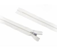 18" 46cm YKK Nylon Closed End Dress Zips Ivory - per Single Zip