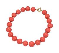 18.5" 20mm Orange Sea Shell Pearl Necklace For Women