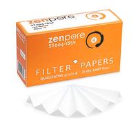 18.5 cm Fluted Filter Paper, Pre-Pleated (Folded), Qualitative Grade 4 - ZENPORE Fast Flow 185 mm (100 Discs)
