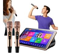 18.5" Desktop Karaoke Machine - Built-in Amplifier + Microphone Reverb, HDMI/USB Ports, Mobile APP/Voice/Touchscreen Song Selection, Home Karaoke System For Living Room & Entertainment(2T)