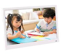 18.5 Inch Digital Photo Frame IPS Full Screen Picture/Music/Video Player Calendar Alarm Auto On/Off Timer (White 15.6 inch)