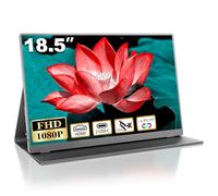 18.5 Inch Portable Monitor for Laptop, FHD 1080P 100% sRGB Travel Monitors for Laptop, Portable Computer IPS Display w/VESA, External Monitor USB-C HDR HDMI Portable Screen w/Smart Cover & Speakers