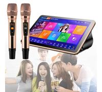 18.5 Inch Touch Screen, New Karaoke Machine, with Effect Cloud Update Download Song Home Party Karaoke Playback, Desktop KTV Player for Family, Bar, Party,Black-8TB