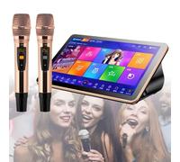 18.5 Inch Touch Screen Phone Remote & App Control Cloud Download Songs All In One Karaoke Machine, with Wireless Mic, for Bar Home Party,500G