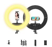 18" 55W Ring Light, High Brightness, No Bracket, Linkable on Wall-Mounted Triangular Arm, Ideal for Studios & Makeup, Live Streaming & Hair Salons, Best Beginner LED Light