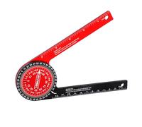 18.5cm/7.3in Miter Saw Protractor, Aluminum Miter Protractor for Inside/Outside Corner Measurement Angle Finder Tool with Precision Engraved Scales for Carpenters Plumbers DIY Projects