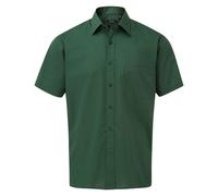 (18.5in, Bottle Green) Premier Mens Short Sleeve Poplin Shirt