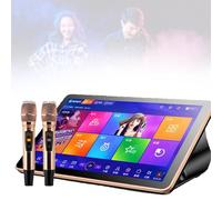 18.5Inch Touch Screen, Cloud Update Download Songs,18.5 Inch Touch Screen Phone Remote & App Control Karaoke,DSP Reverberation Microphones 3TB-Black