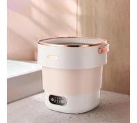 18.5L Portable Washing Machine, Mini Washer, 2 In 1 Foldable Small Smart Laundry Machine, Underwear Washing Machine, Deep Cleaning for Baby Clothes, Underwear, Socks, Apartment, RV, Travel(Pink)