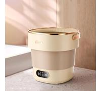 18.5L Portable Washing Machine, Mini Washer, 2 In 1 Foldable Small Smart Laundry Machine, Underwear Washing Machine, Deep Cleaning for Baby Clothes, Underwear, Socks, Apartment, RV, Travel(Yellow)