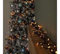 18.5m 1440 LED Christmas Cluster Multi-Action String Lights with Timer in Vintage Gold