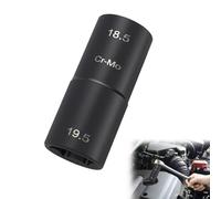 18.5mm & 19.5mm Double Head Wheel Nut Socket,1/2" Drive Impact Wrench Tool,Chrome Molybdenum Steel Wheel Nut Spanner,Lug Nut Socket Compatible with Ford/Land Rover